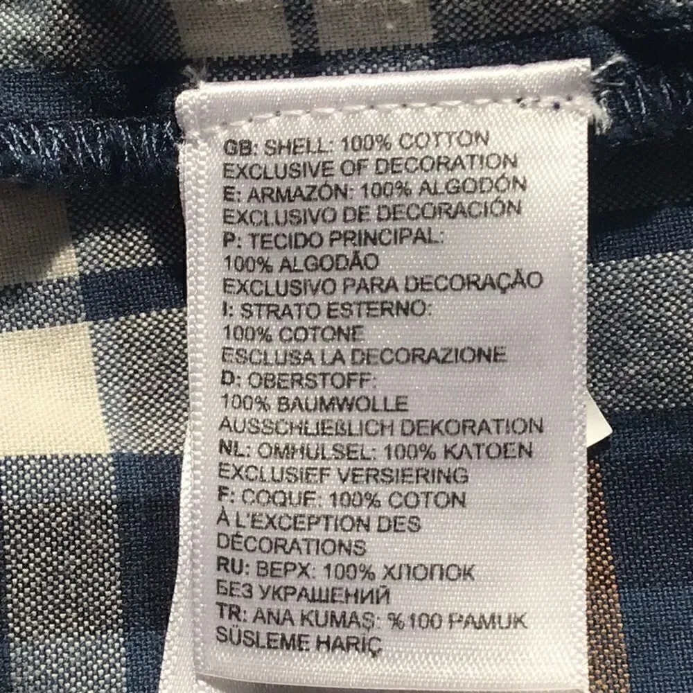 The North Face Blue Plaid 100% Cotton Button Up Long Sleeve Shirt